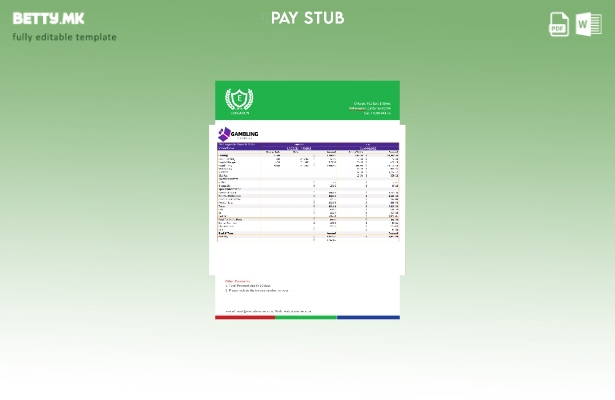 модерен стил Шаблон за плати на компанијата за коцкање